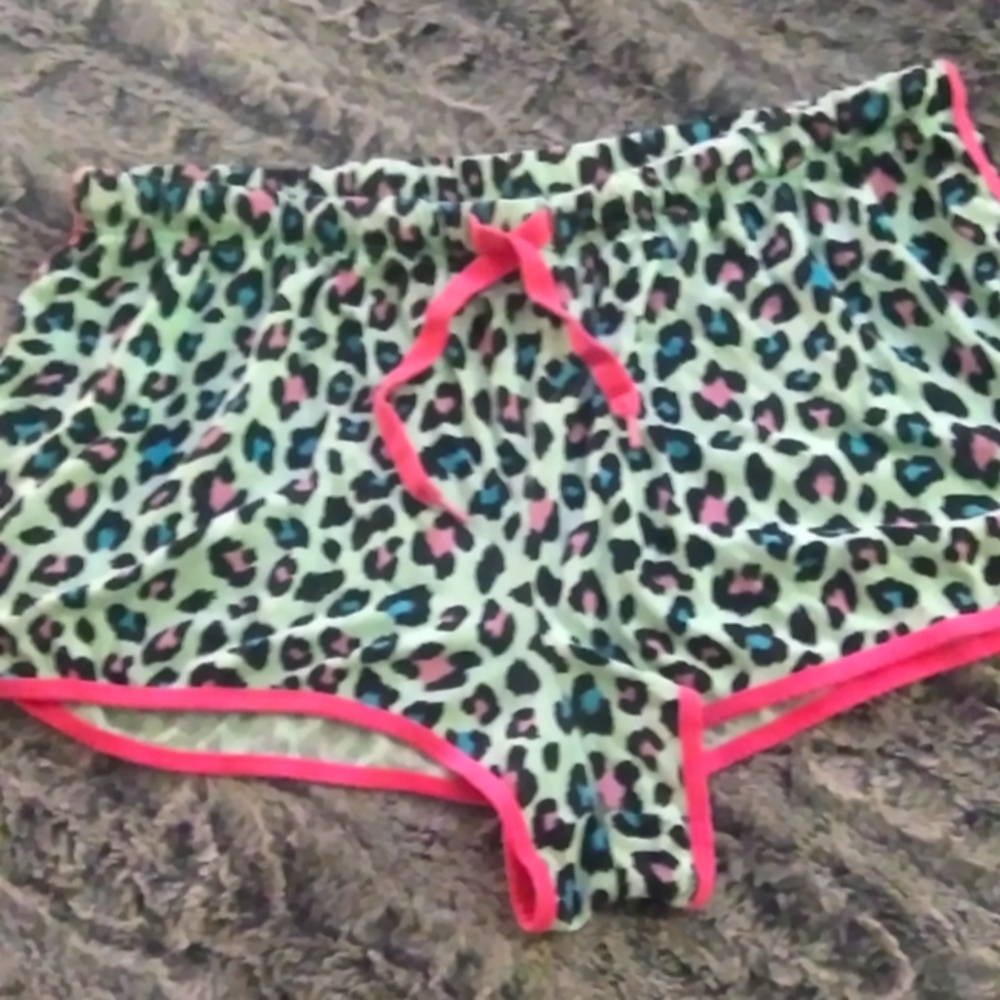 Colorful animal print shorts